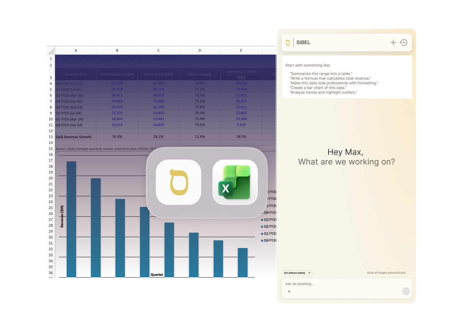 Sibel in Excel feature