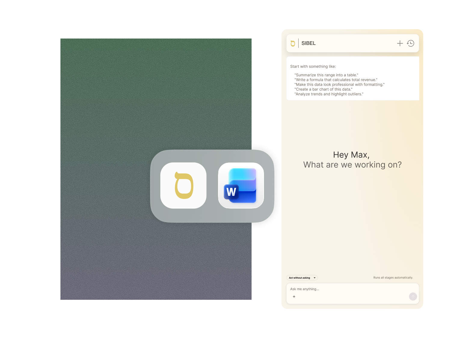 Sibel in Word feature